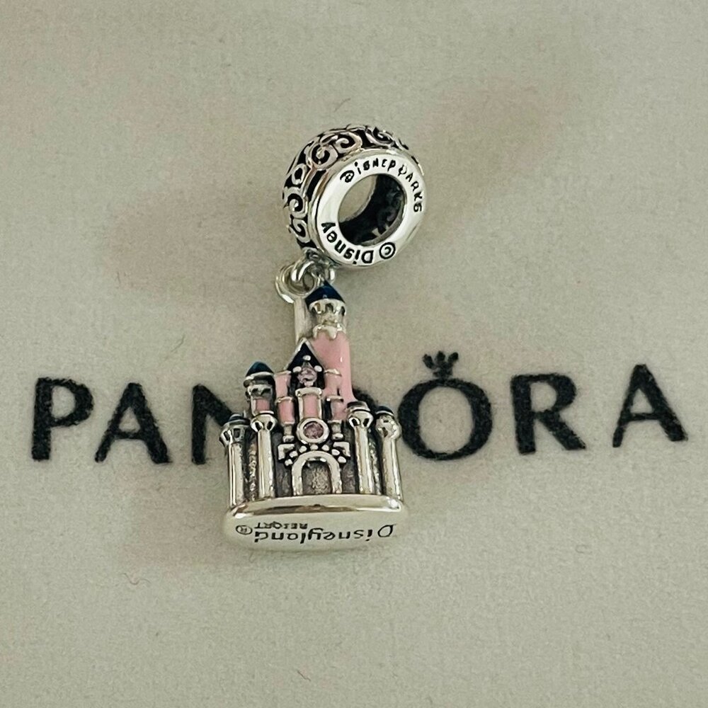 Pandora Pink and Silver Disneyland Castle Charm - Picture 2 of 5